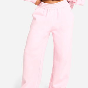Pantalon de survêtement large pour femme, style streetwear, prix de gros raisonnable, en molleton d'hiver 100% coton, respirant et écologique, haute qualité - Product Image 4