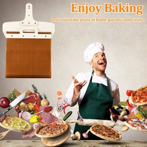 Antiadherente hogar cocina horno herramienta para hornear pizza deslizante espátula con comida Pizza bandeja Panel de madera pala para pasteles postres - Product Image 3