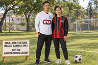 Maillot de football à manches longues pour homme avec col et motif ton sur ton pour les matchs à 5, commandes groupées disponibles
