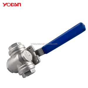 Endüstriyel CF8M SS316L 1000 Wog <span class=keywords><strong>3</strong></span>-Way küresel vana ile L & T portları manuel dişli sonu içinde BSPT & NPT OEM özelleştirilebilir - Product Image 5