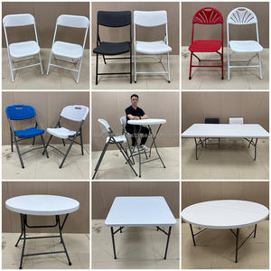 LEDA High Quality Folding <b>Round</b> <b>Table</b> Decoration for Wedding Event <b>White</b> <b>Dining</b> <b>Table</b> with The Best Quality - Product Image 5