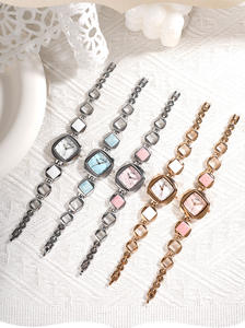 นาฬิกาควอทซ์ประดับเพชรสำหรับสุภาพสตรีที่สง่างามของขวัญคริสต์มาสดีไซน์ไม่ซ้ำใครดีไซน์ประณีตของแม่ไข่มุก - Product Image 3