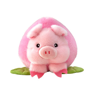 Lindo Peluche de Cerdito Ladrón de Melocotones con Forro de Malla y Relleno de Algodón PP, Figura para Máquina de Garras, Animal de Peluche Antiestrés - Product Image 1