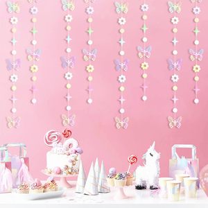 <span class=keywords><strong>Guirlande</strong></span> décorative papillon irisé pour fête d'anniversaire, baby shower, enterrement de vie de jeune <span class=keywords><strong>fille</strong></span>, bannière suspendue holographique - Product Image 6