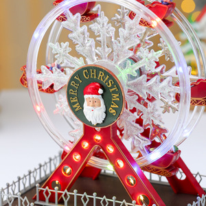 2025 nuevo regalo de vacaciones creativo decoración de Navidad giratoria Rueda de la fortuna caja de música - Product Image 2
