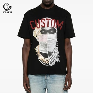 T-shirt personnalisé avec impression photo vintage des années 90, style rap, surdimensionné, en coton lourd, pour hommes, unisexe, streetwear - Product Image 1