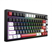 Clavier mécanique de jeu à structure de joint à trois modes avec logo personnalisé OEM, 79 touches, éclairage RVB à échange à chaud, clavier mécanique