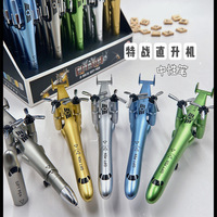 Nouveau stylo créatif en métal en forme d'avion, stylo à encre gel neutre, avion de chasse, hélicoptère, stylo à eau pour étudiants, vente en gros