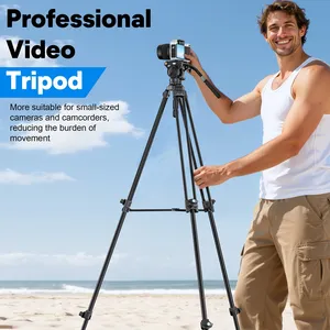 Trípode de Video WEYLLAN VP5 de 70'', Trípode de Viaje de Aleación de Aluminio con Cabezal Fluido con Amortiguación de Inclinación y Giro DF6, Tamaño Pequeño, Carga 6 kg L96 - Product Image 2