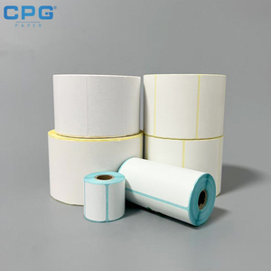 Étiquette thermique brillante personnalisée OEM 38x25mm en rouleau, autocollante, pour factures de service sur site et identification des ordres de travail - Product Image 1