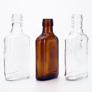 Vista ขวดแก้วขนาด250มล. 500มล. ขวดแก้วทรงวอดก้าทรงรี375มล. ขวดแก้วสีเหลืองอำพันสีเขียวมรกตใสพร้อมสกรู - Product Image 3