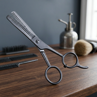 Ciseaux de coiffure professionnels économiques et abordables avec lame à pointe arrondie, 28 dents, pour droitiers, pour la coupe de cheveux