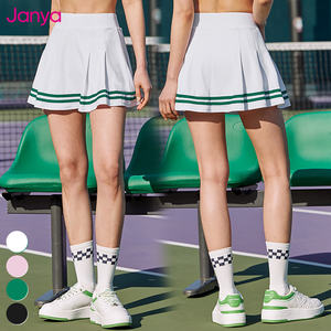 ملابس رياضية نسائية بحجب الألوان للياقة البدنية والجري تنورة صغيرة سريعة الجفاف شورت يوغا تنورات رياضية <span class=keywords><strong>2</strong></span> في 1 مطوي تنورة تنس للجولف - Product Image 3