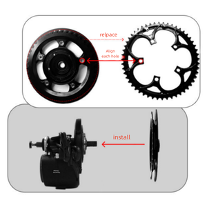 Piñón de <span class=keywords><strong>Cadena</strong></span> Tongsheng 52T Impermeable, Piezas de Conversión de Motor Central TS para Bicicleta Eléctrica, Kits de Conversión TSDZ-2/TSDZ-2B - Product Image 4