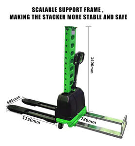 Elevador de paletas semi eléctrico de 500kg de entrega rápida con batería para apilador de autoelevación - Product Image 4