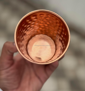 Top Selling Hammered Pure Copper Cups For Drinking Water Glasses Tumblers Copper Glass for Ayurveda Health Benefits - Product Image 5