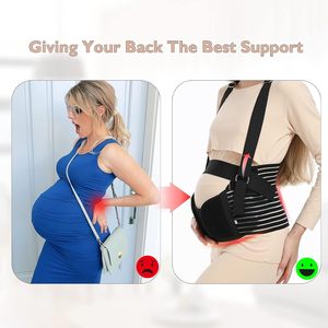 <span class=keywords><strong>Ceinture</strong></span> abdominale respirante en Spandex et Nylon Evolway <span class=keywords><strong>pour</strong></span> femmes enceintes, soutien lombaire post-partum - Product Image 2