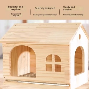 <span class=keywords><strong>Nid</strong></span> d'<span class=keywords><strong>oiseau</strong></span> en bois massif avec fond en maille amovible, cage verte pour perroquets, modèles petits et grands, modèle XZ-01, fabricant direct - Product Image 3
