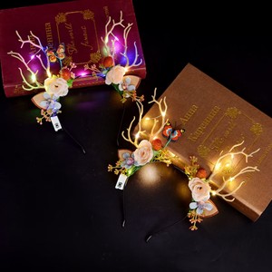 Diademas de cuernos de ciervo, tocados de hadas de flores para fiestas de <span class=keywords><strong>Halloween</strong></span>, juguetes luminosos para puestos callejeros y mercados nocturnos - Product Image 4