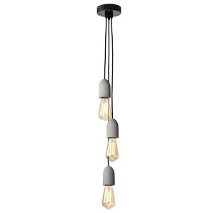 Mini lampe suspendue de style <span class=keywords><strong>industriel</strong></span> moderne, luminaire décoratif pour café, salle à manger, petite lampe suspendue en béton, <span class=keywords><strong>lustre</strong></span> 3000K E27 - Product Image 2