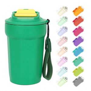 Tasse à café en acier inoxydable de qualité alimentaire, grande tasse de voyage blanche personnalisable de 20 oz avec soucoupe, idéale pour la Saint-Valentin - Product Image 5