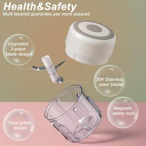 100ml/250ml Onion <b>Chopper</b> Machine Food Processor Garlic Masher Mini USB Charging <b>Electric</b> Garlic <b>Chopper</b> - Product Image 2