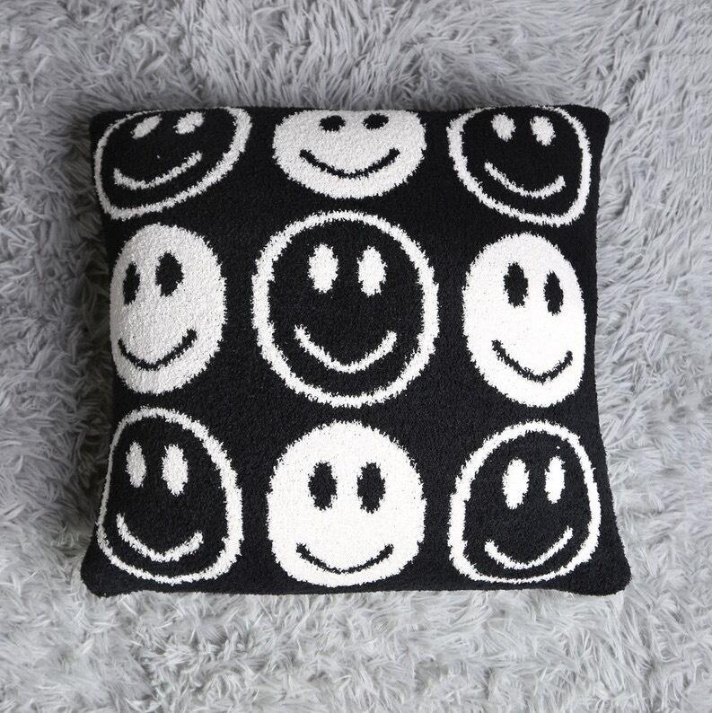 Petit coussin smiley-noir