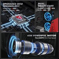 ARCCAPTAIN MIG205 Pro 205A Machine à souder multiprocessus 6-en-1 Soudeuse MIG 120V/240V Soudeuse à onduleur Vente en gros