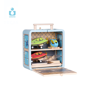Jouets éducatifs pour garçons, avion miniature en <span class=keywords><strong>bois</strong></span>, hélicoptère, modèle de jeu d'imitation avec <span class=keywords><strong>garage</strong></span> de stationnement pour enfants, jouet avion - Product Image 3