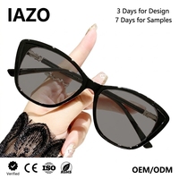 Lunettes photochromiques anti-lumière bleue haut de gamme, tendance, élégantes, montures œil-de-chat pour myopie, personnalisables avec LOGO, vente en gros