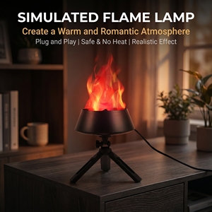 Lampe à flamme <span class=keywords><strong>de</strong></span> table <span class=keywords><strong>de</strong></span> qualité supérieure avec design trépied stable et mouvement <span class=keywords><strong>de</strong></span> flamme dynamique pour la décoration professionnelle et les spectacles théâtraux - Product Image 4
