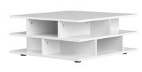 Table basse blanche pour salon, petite table basse moderne, meuble à poser sur plan, livraison gratuite