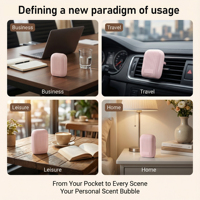 Diffuseur d'arômes sans eau de luxe Scent Pocket, batterie rechargeable, diffuseur d'huiles essentielles portable en plastique pour l'intérieur et la maison