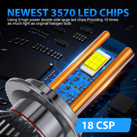 200W 40000LM Led de alta potencia H1 H4 H7 H8 H11 Focos Luces Bombilla de luz de coche 9005 9006 9012 Bombillas de faros de automóviles