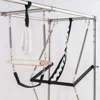 Machine de Pilates Reformer professionnelle en bois d'érable avec tour de trapèze et logo