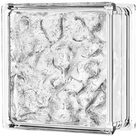 Batu Bata Kaca Transparan Ultra-Putih Berbentuk Persegi dengan Tekstur Kristal Es untuk Partisi Kamar Mandi, Batu Bata Trendy, Batu Bata Berwarna, Aksen Batu Bata