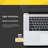 Lector de Tarjetas USB 2.0 para Portátil, Aleación de Aluminio, Colorido, Exquisito, Mini, Cuatro en Uno, de Alta Velocidad, para Tarjetas de Memoria Flash TF, SD, MS, MMC