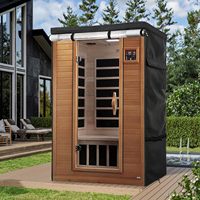 Couverture de maison de Sauna tout temps robuste étanche à la poussière jardin Sauna maison chambre Portable Durable extérieur couverture de Sauna en bois