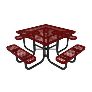 Ngoài trời Patio đồ nội thất sân vườn Slatted thép Dã Ngoại thiết kế hiện đại bên ngoài bảng băng ghế dự bị nhựa nhiệt dẻo tráng bàn ăn ghế - Product Image 3