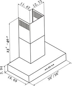 <span class=keywords><strong>Hotte</strong></span> <span class=keywords><strong>professionnelle</strong></span> avec filtre à déflecteur en acier inoxydable, <span class=keywords><strong>hotte</strong></span> de cuisinière en forme de T, 90 cm - Product Image 6