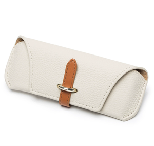 Étui à lunettes de luxe en cuir avec logo personnalisé, sac de voyage portable pour femme, étui de protection pour lunettes de soleil, gravure de nom, sac cosmétique tendance - Product Image 6