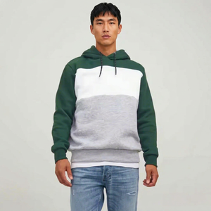Men's Color Blocking Hooded Sweatshirt Regular Fit French Terry Cotton Polyester Autumn Casual Wear Custom LOGO Labels Printing - Product Image 4