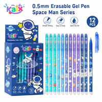 Bolígrafo de Gel Borrable KAIX Clean Erasing, Punta de 0.5mm, Tinta Azul, Borrado Térmico, para Corrección de Tareas Escolares