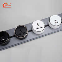 KLASS Multiprise Intelligente Zigbee pour la Maison, 3 Prises Amovibles, Extension de Prise Personnalisable, Ports USB, Mise à la Terre Automatique, Usage Résidentiel