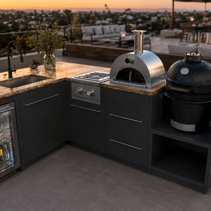Cuisine barbecue extérieure  et station de grill pour villas Four électrique encastré sur mesure et gril en acier inoxydable - Product Image 4