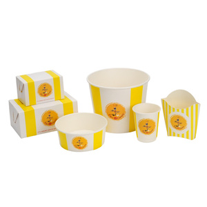 กล่องเฟรนช์ฟรายส์ไก่แบบนำกลับบ้าน กล่องบรรจุภัณฑ์เบอร์เกอร์ไก่เกรดอาหารพร้อมโลโก้สั่งทำพิเศษ กล่องกระดาษใส่อาหารแบบนำกลับบ้าน - Product Image 4