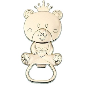 <b>Cute</b> Cartoon <b>Bear</b> Bottle Opener Zinc Alloy Portable Creative Beer Opener Party Gift Blue And Pink Round Shape - Product Image 5