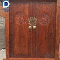 Luxury Entrance Solid Timber Door with Elegant Panel Design for Villa