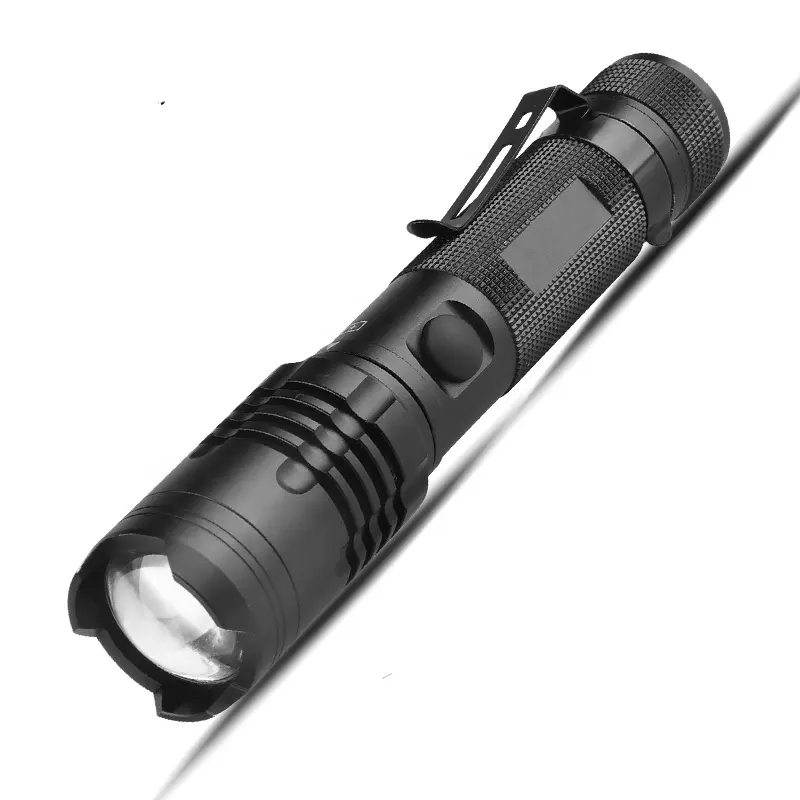 18650 battery USB rechargeable led flashlight with power bank tactical flashlight