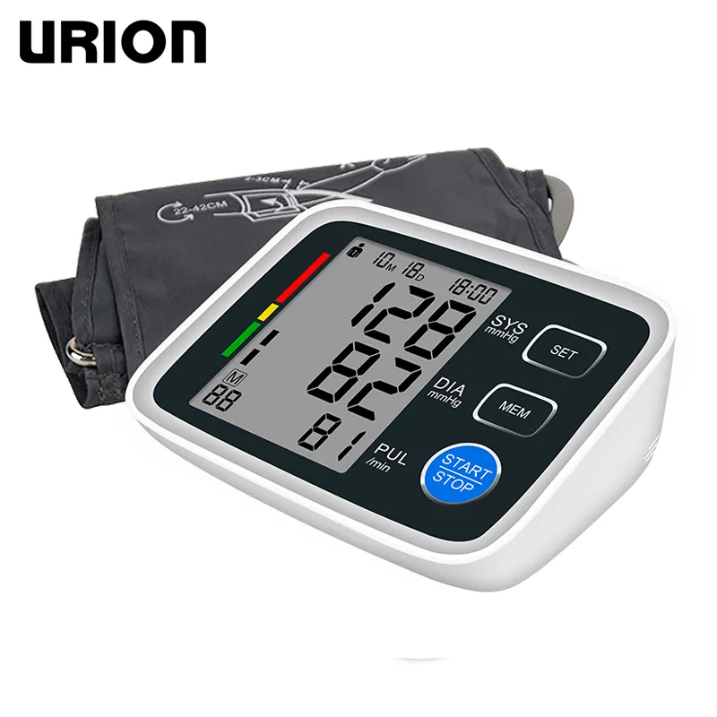 URION 디지털 혈압 측정 장치 BP 모니터 심박수 모니터링 장치 상완 혈압 모니터
